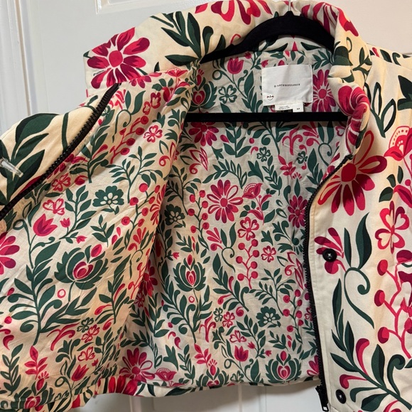 By Anthropologie Floral Patterned Jacket Size Small NWOT $168 - Picture 8 of 13